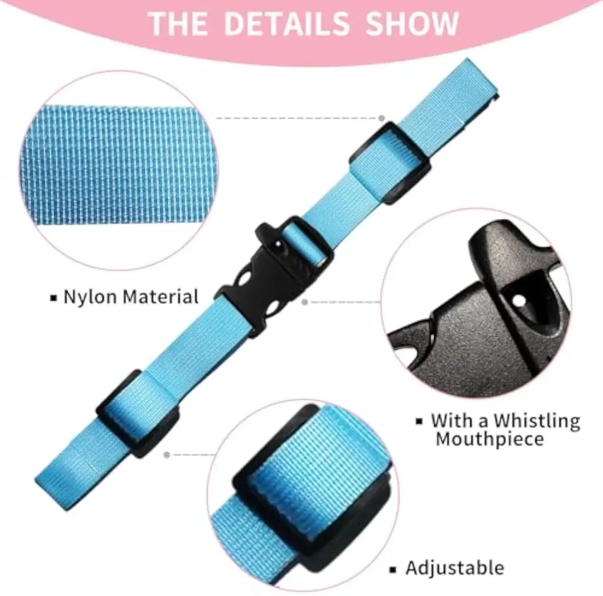 Sangles Sternum pour sacs à dos, 1 paquet, sangle de poitrine réglable avec boucle de sifflet d'urgence adaptée aux sangles de sac à dos