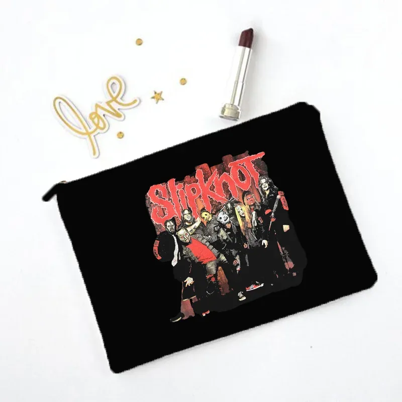 sac à cosmétiques à motif slipknots, trousse de maquillage, organisateur de produits de toilette de voyage, pochette de rangement, sac à crayons, cadeau pour elle