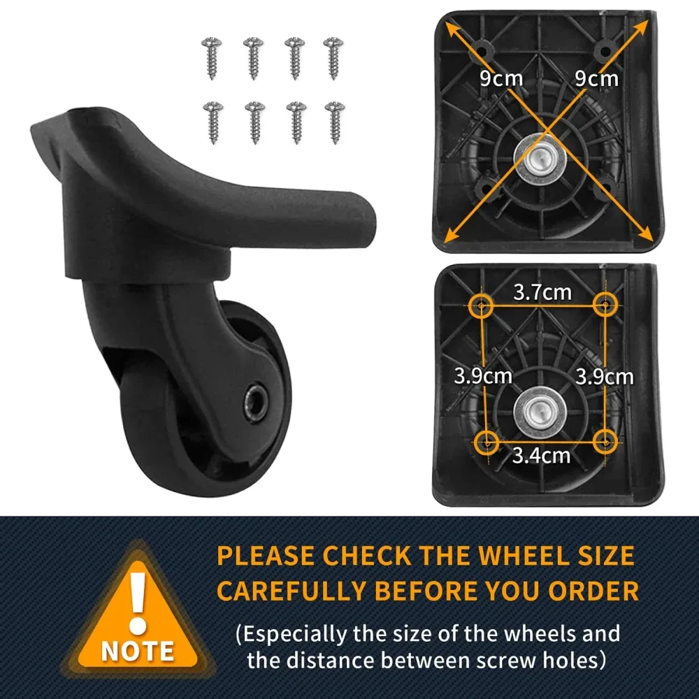 guguluza-roues de remplacement pour valise de voyage, universelles, durables, à comcussion