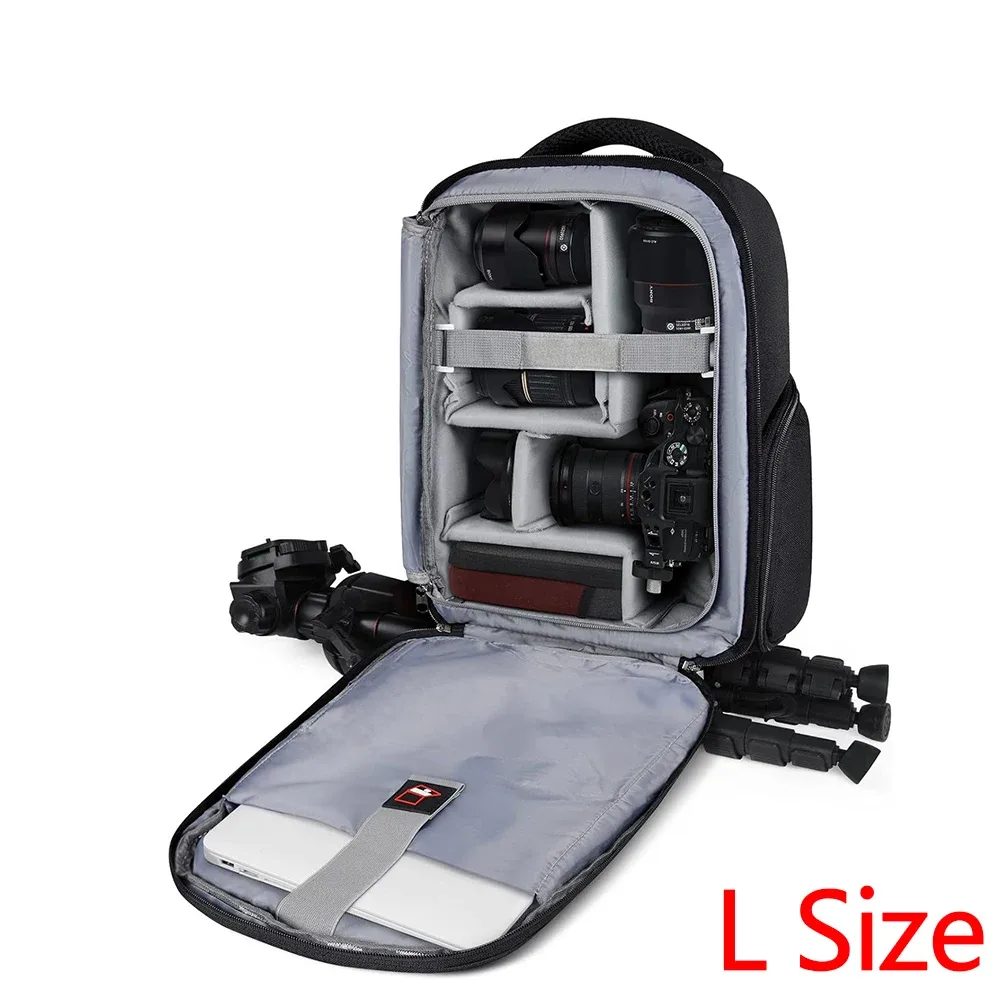 lubardy – sac à dos pour appareil photo dédié, 2 pièces, sac à dos de voyage pour ordinateur portable, grande capacité, pour hommes et femmes, sac à dos de photographie et housse de pluie