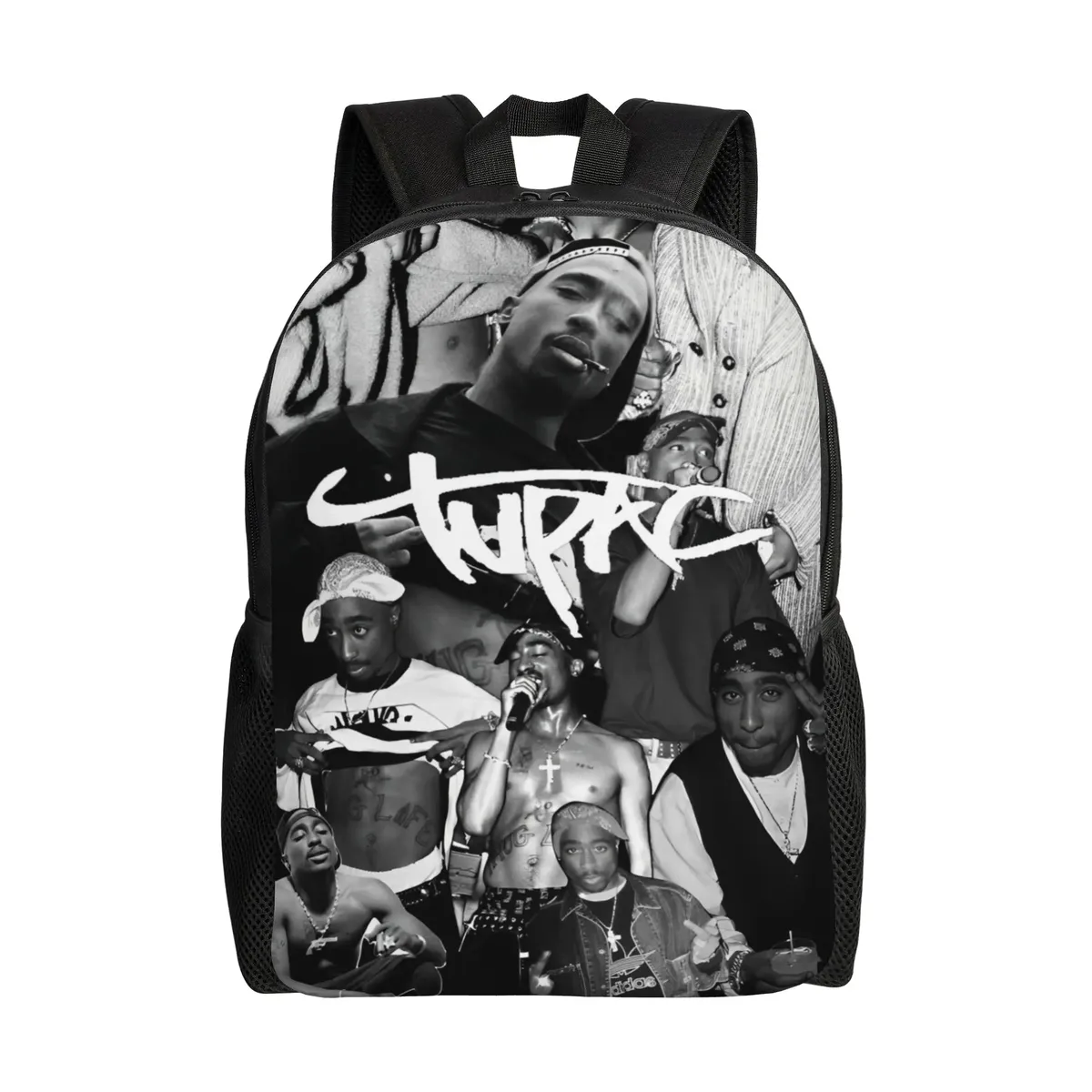 sac à dos populaire du rappeur 2pac pour hommes et femmes, sac à dos cool pour le lycée, la randonnée, les voyages, sac à dos en toile tupac pour l'université, cadeau