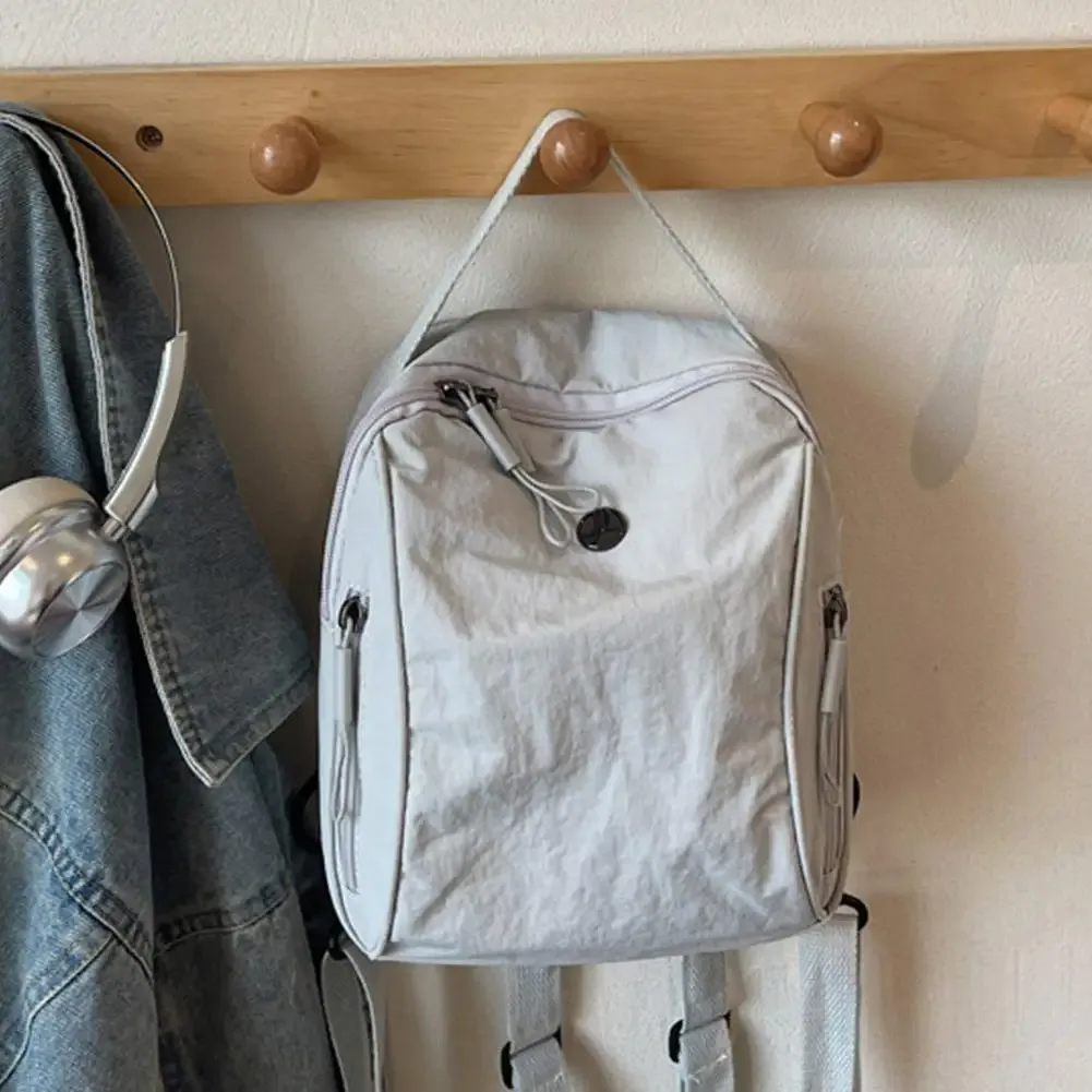 sac à dos en nylon froissé pour femmes, petit sac à bandoulière multifonctionnel, léger, imperméable, sac de voyage pour dames