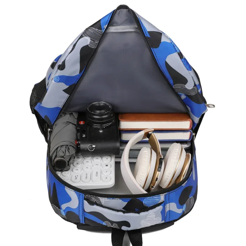 mode personnalité camouflage sac à dos décontracté grande capacité collège étudiant sac mode voyage déplacements stockage