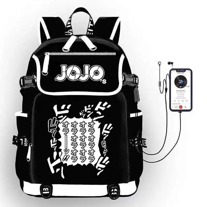 jojo's bizarre adventure anime sac à dos étudiant école sac à bandoulière grande capacité jeunesse en plein air voyage sac à dos cadeau de mode