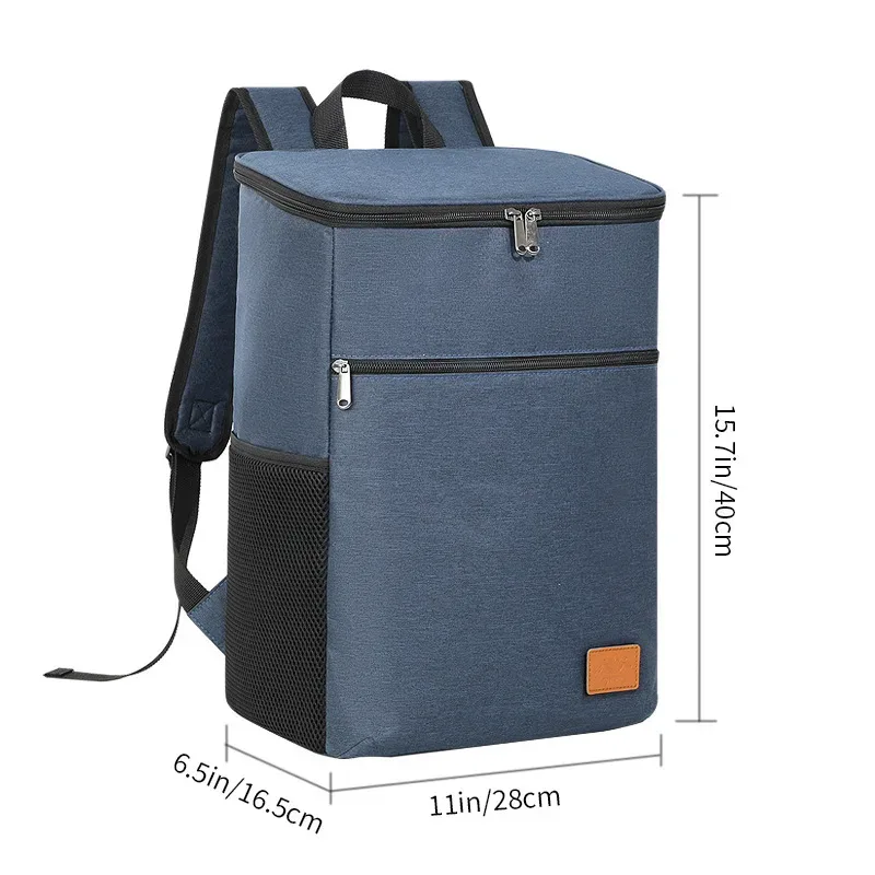 sac à dos isotherme de grande capacité avec sac à déjeuner en aluminium épais pour pique-nique en plein air, design simple en vente