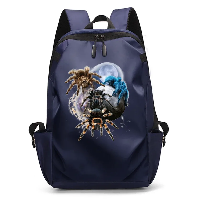 sacs à dos pour ordinateur portable imprimés motif araignée pour hommes, sacs d'école noirs pour adolescents, filles et garçons, sac à dos universitaire avec chargement usb