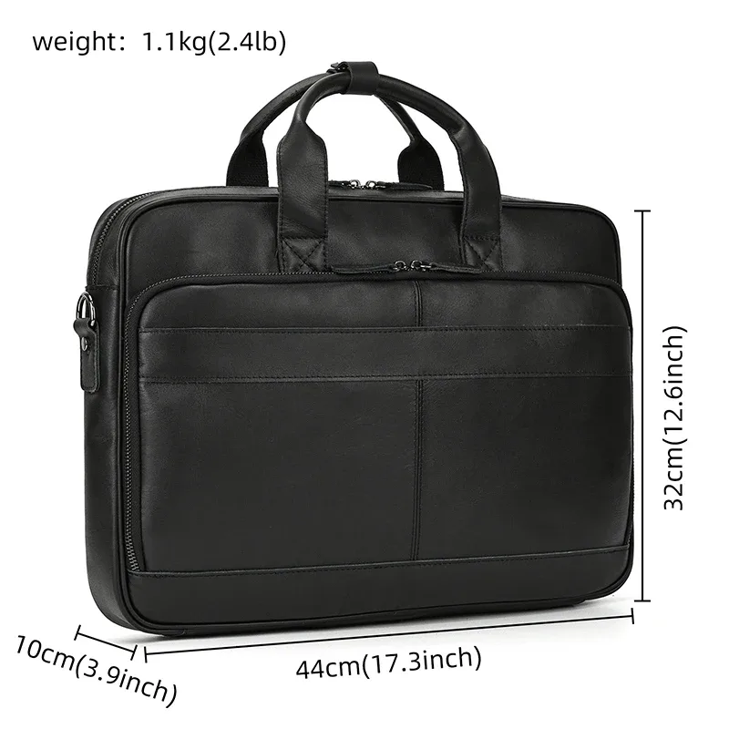 porte-documents rétro pour ordinateur portable, sacs à main en cuir véritable, sac d'affaires décontracté de 15.6 pouces, fourre-tout de travail quotidien pour hommes, sac pour documents