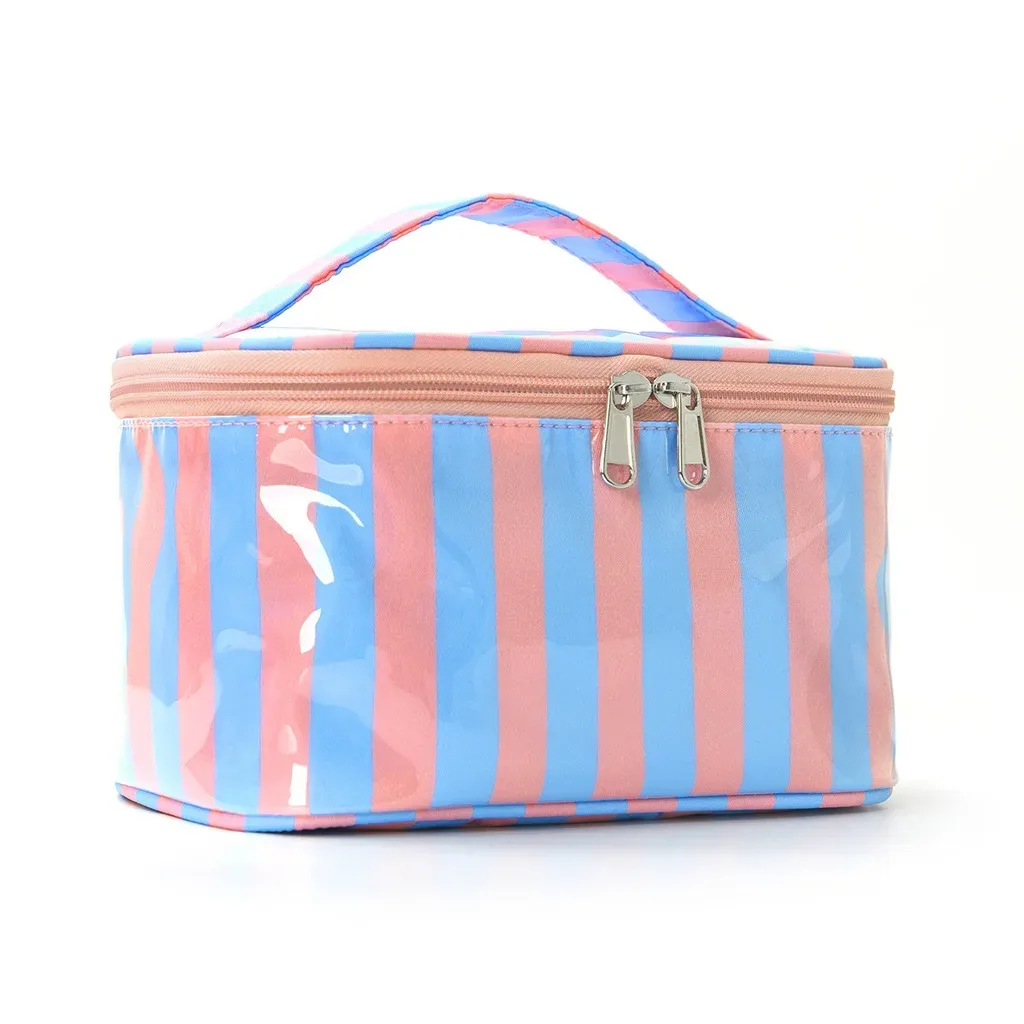trousse de maquillage de grande capacité, imperméable, avec fermeture éclair, sac à cosmétiques résistant à l'usure, organisateur de beauté pour le rangement de petits objets pour femmes