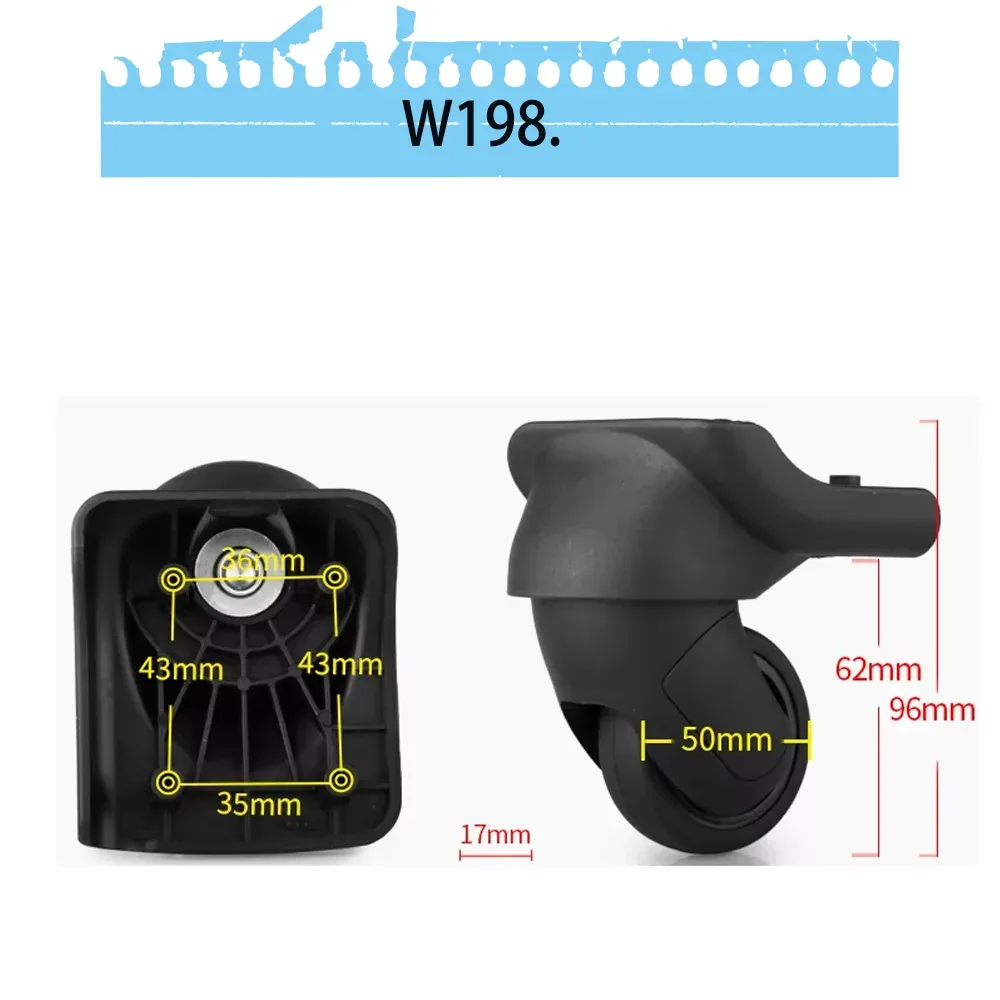 roues de remplacement pour bagages samsonite, pivotantes à 360 degrés, silencieuses, robustes, universelles, durables, pour valises et sacs, à remplacement rapide