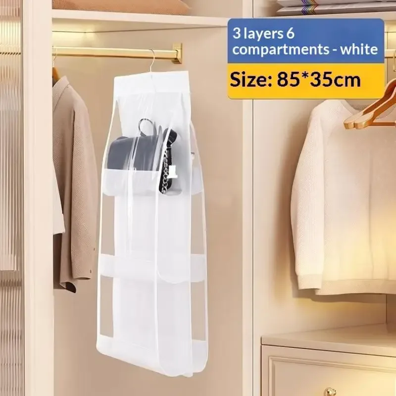 organiseur de sacs suspendus multi-couches et peu encombrant - matériau non tissé durable, pour sacs à main, portefeuilles et accessoires