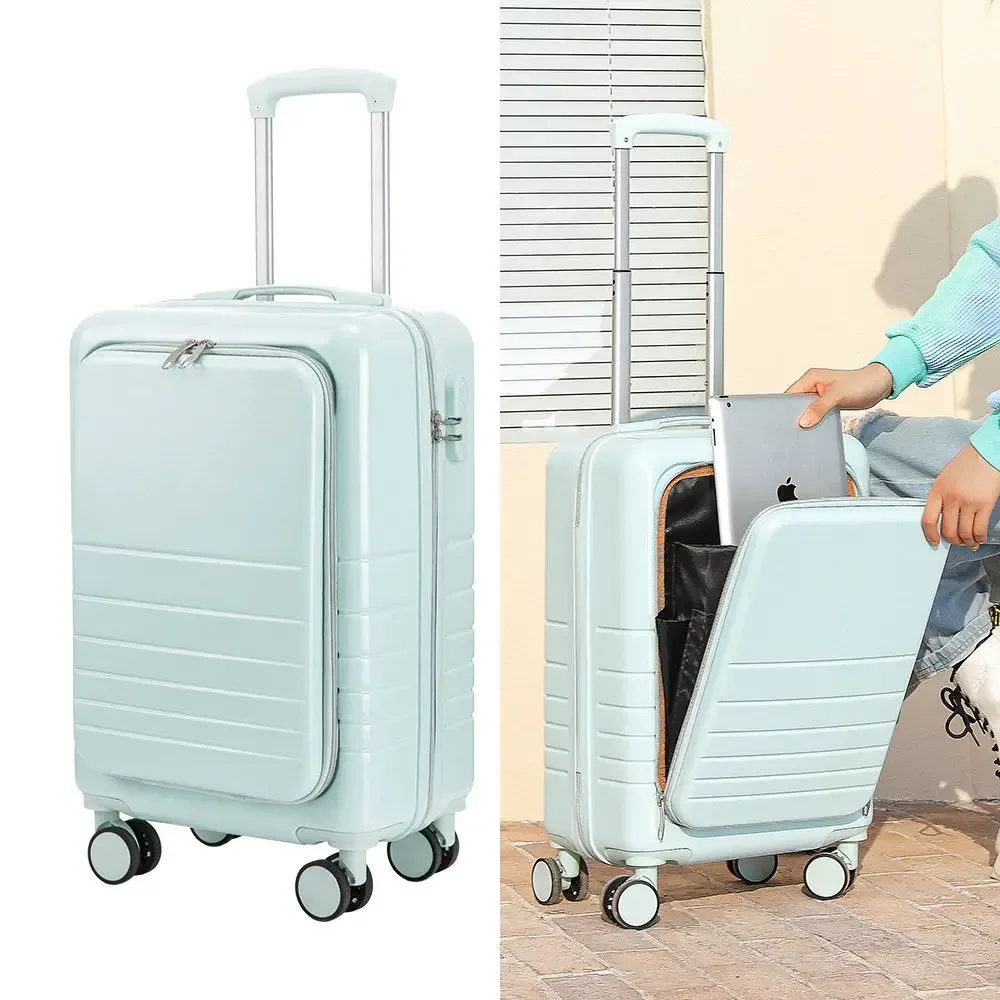valise de voyage à roulettes pour femme, chariot avant ouvert, 20 pouces, 10 kg, nouvelle collection