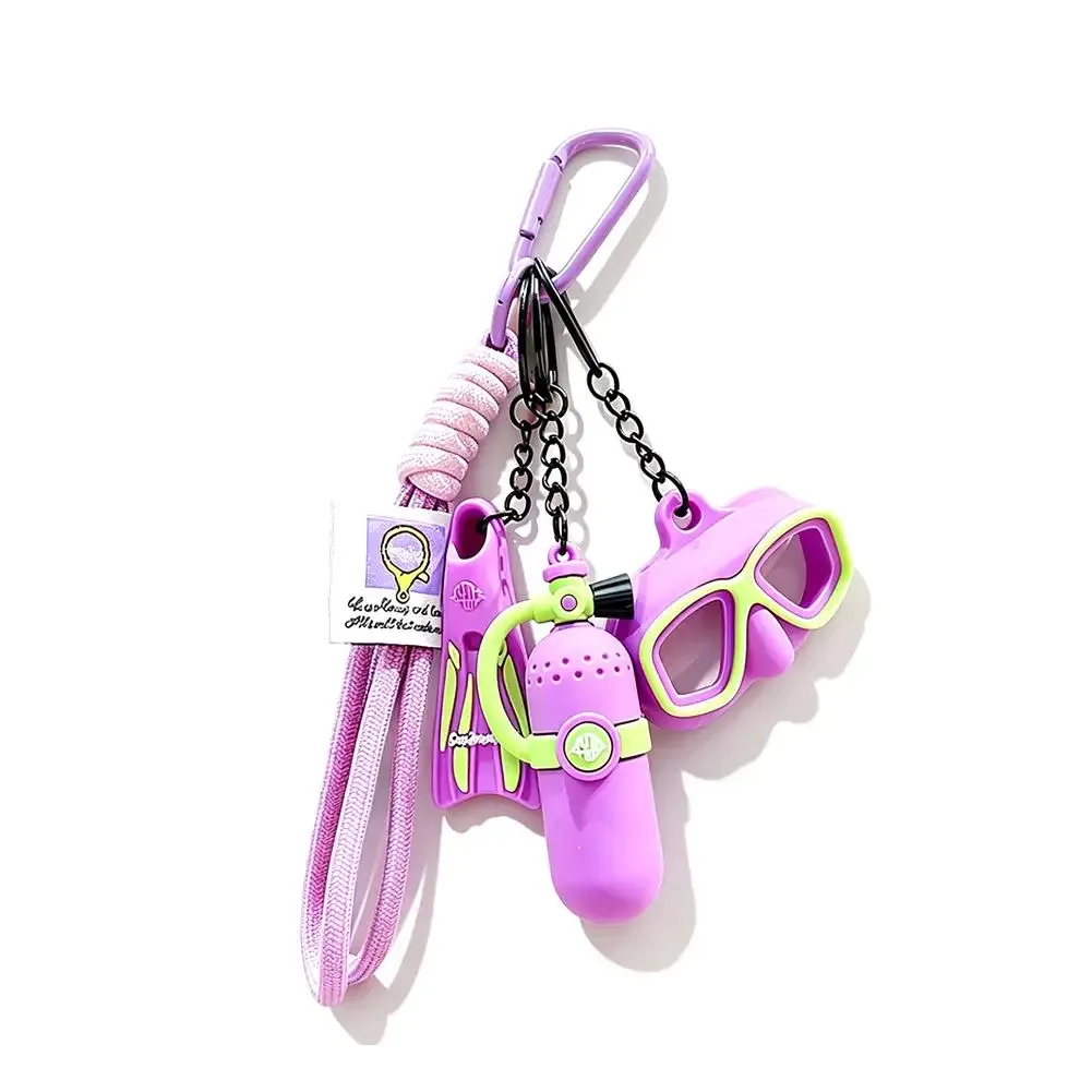 porte-clés de plongée : mini-bouteille d'oxygène, pagaie de natation, masque de plongée – cadeau thème océan pour plongeur, breloque pour sac à dos