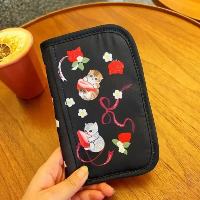 1 pièce porte-cartes d'identité personnalisé avec impression de dessins animés, pochette de voyage pour passeport, organisateur de billets et d'argent, pochette d'identité