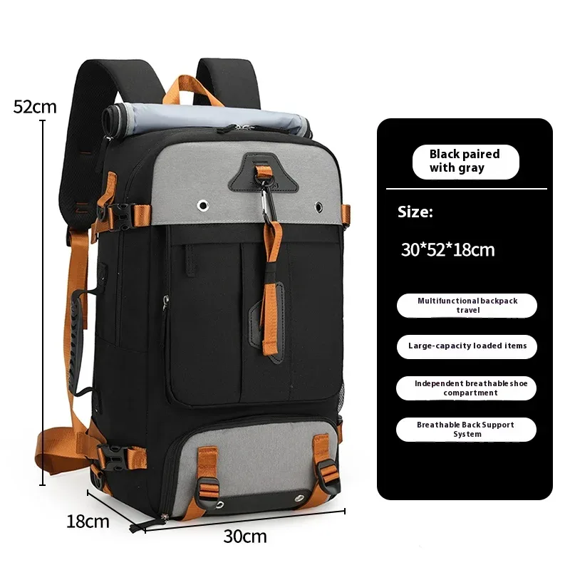 sac à dos transfrontalier pour hommes au design haut de gamme, sac à bandoulière grande capacité, sac de voyage portable, sac à dos de randonnée en plein air