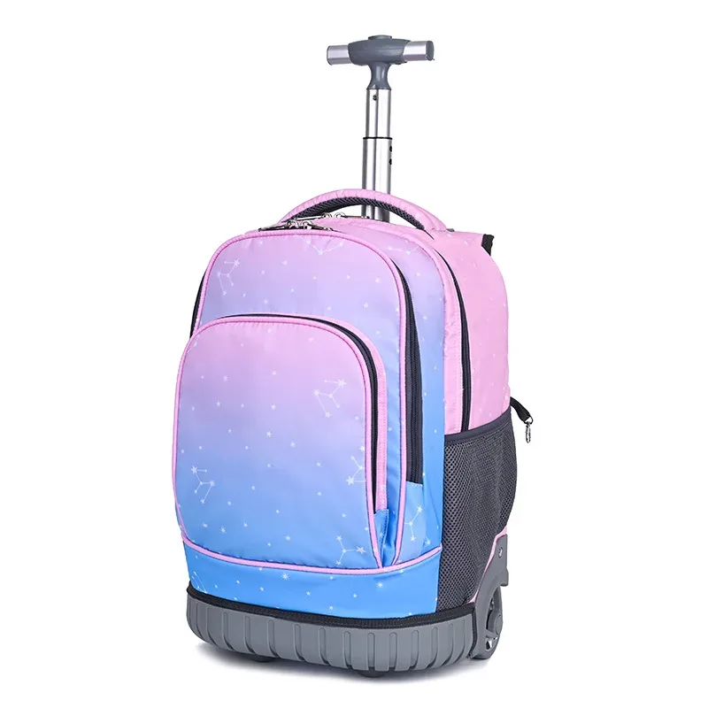 24 pouces école sac à dos roulant sacs enfants voyage chariot sac teeangers enfants sac à dos à roulettes pour fille sac d'école avec roues