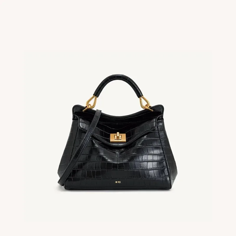 sac lock bag jw pei, sac à bandoulière en cuir véritable tendance, lucia lock bag, sac à main polyvalent haut de gamme