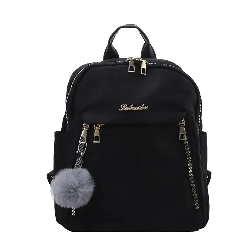 sacs à dos simples de grande capacité pour femmes, sac de voyage noir solide, cartable étudiant harajuku, sacs unisexes, high street, nouveau