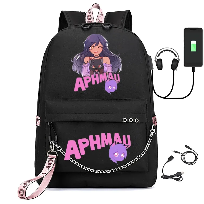 sac à dos usb en toile pour hommes, sac à bandoulière avec étui à crayons, pour garçons et filles