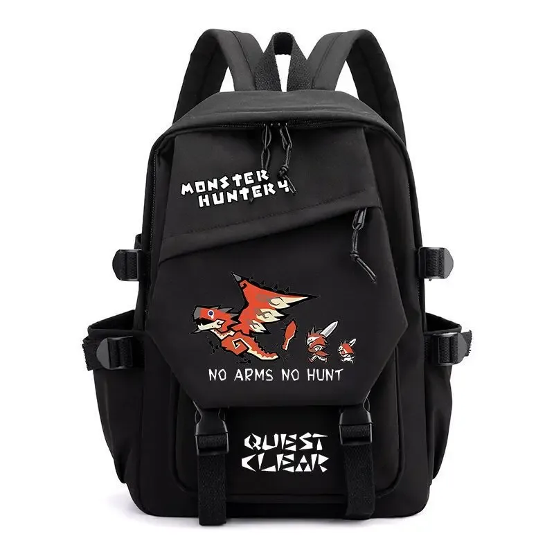 sac à dos monster hunter wilds felyne rathian, sac à dos à bandoulière, sac d'école pour étudiants, sac à dos tendance, sac de voyage