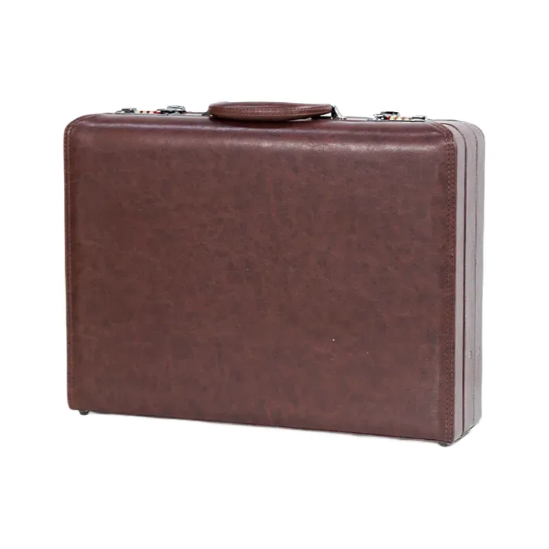 porte-documents d'affaires en cuir pu de qualité supérieure de style vintage avec verrouillage par mot de passe - sac pour ordinateur portable vintage pour hommes