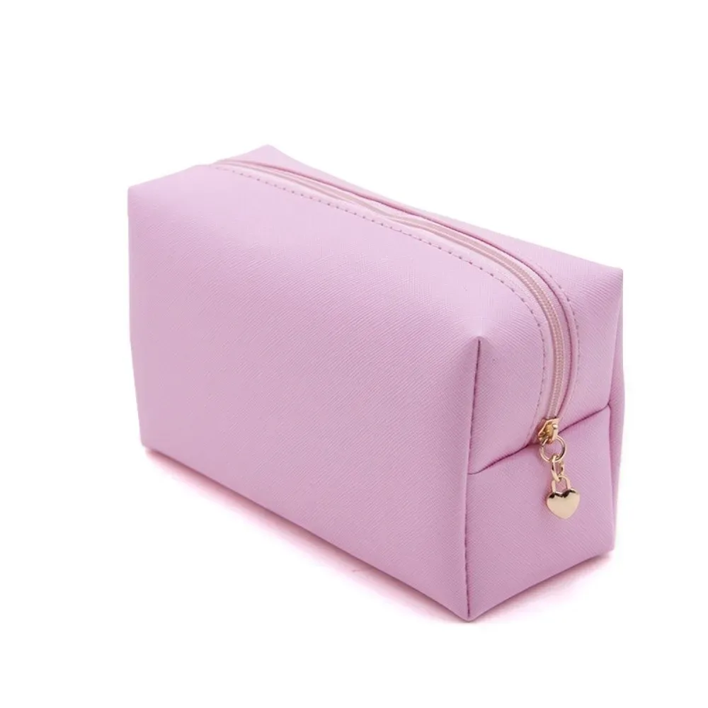 nouvelle trousse de maquillage en cuir pu, fermeture éclair étanche, trousse de toilette grande capacité, trousse à cosmétiques pour femmes et hommes