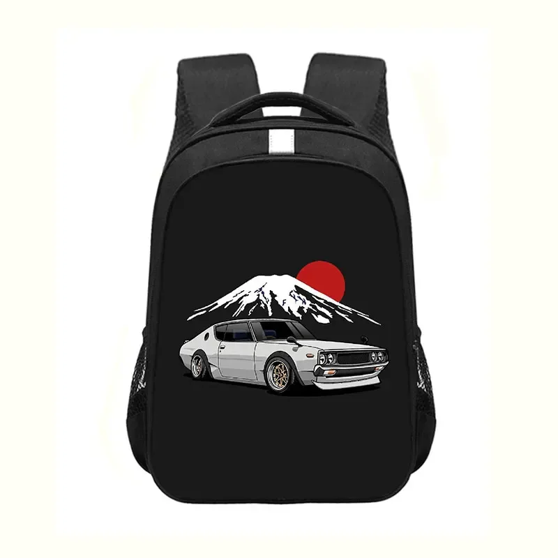sac à dos imprimé voiture de course jdm pour hommes et femmes, moteur turbo, sac à dos pour enfants, sacs d'école pour adolescent, sac à dos pour ordinateur portable, sac de voyage, japon