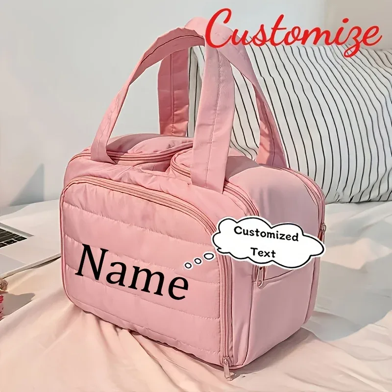 trousse de toilette personnalisée de grande capacité, pochette à maquillage multifonctionnelle, idéale pour la rentrée scolaire et les idées de cadeaux de noël