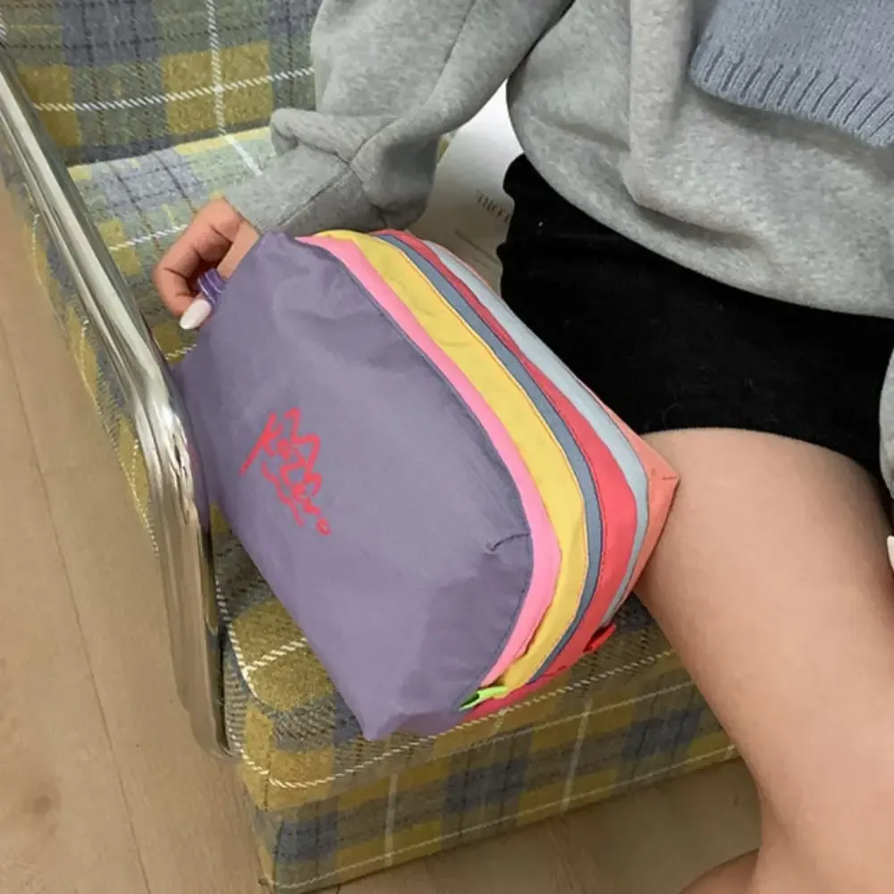 sac de maquillage multifonctionnel portable, porte-monnaie, sac à cosmétiques mignon multi-poches, fermeture éclair, étanche, sac de voyage