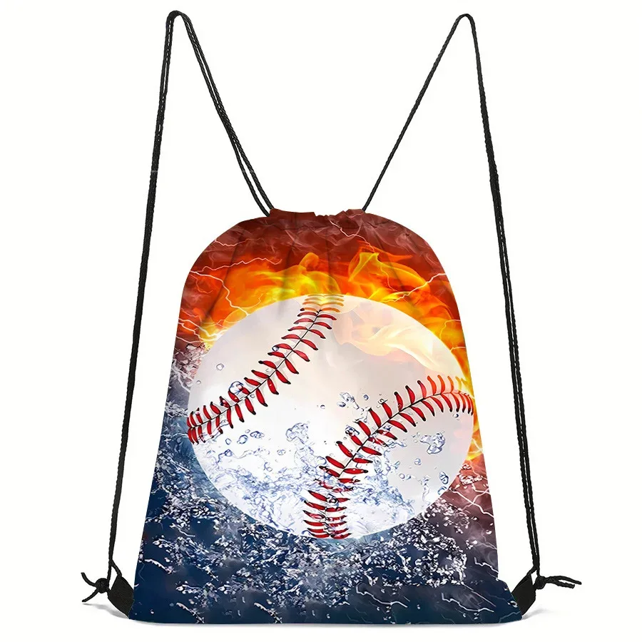 sac de sport à cordon de serrage imprimé football, sac à dos unisexe, motif créatif durable pour la randonnée et les voyages