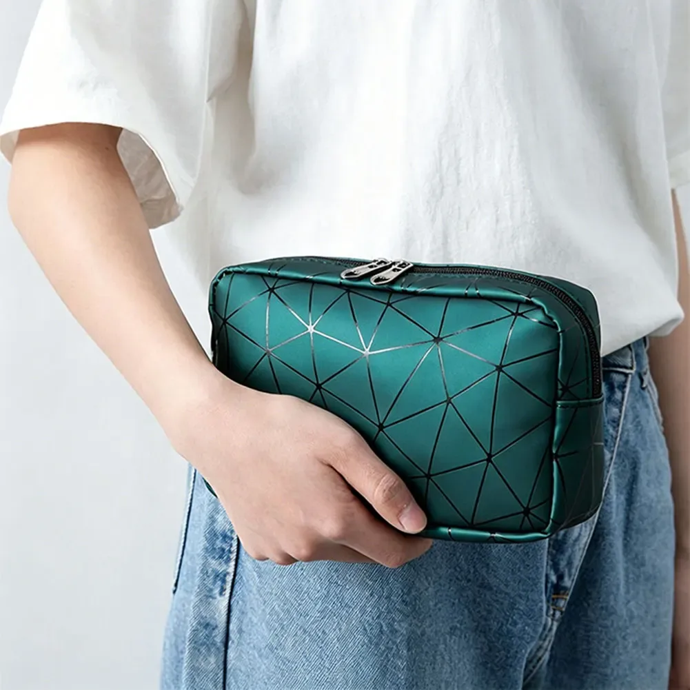 sac à cosmétiques pour femmes, pochette de rangement de maquillage étanche rétro, trousse de toilette de voyage, pour sac à pinceaux de maquillage, trousse de maquillage portable polyvalente
