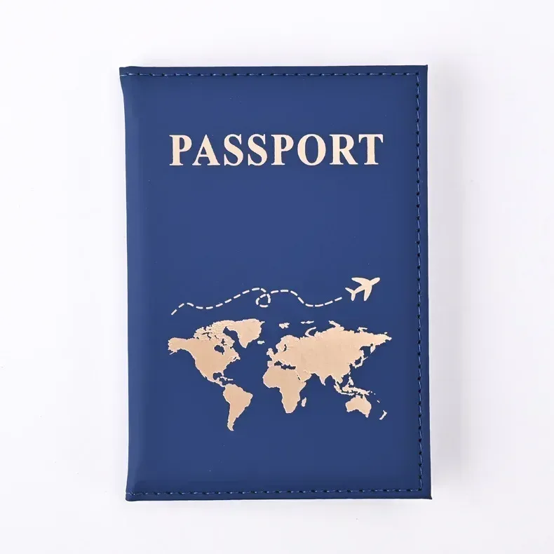 housse de protection pour passeport à la mode, motif mondial, porte-passeport de voyage, portefeuille cadeau, étui pour cartes en cuir pu, sac de rangement unisexe