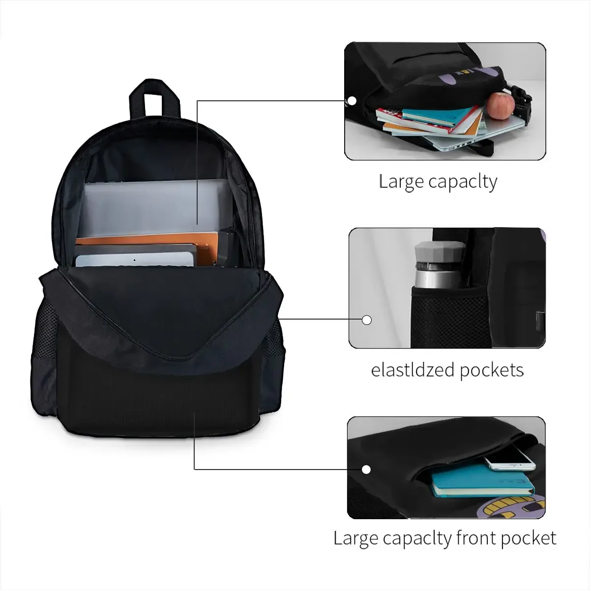jax avec nom (le incroyable cirque numérique) sacs à dos garçons filles bookbag enfants sacs d'école voyage sac à dos sac à bandoulière