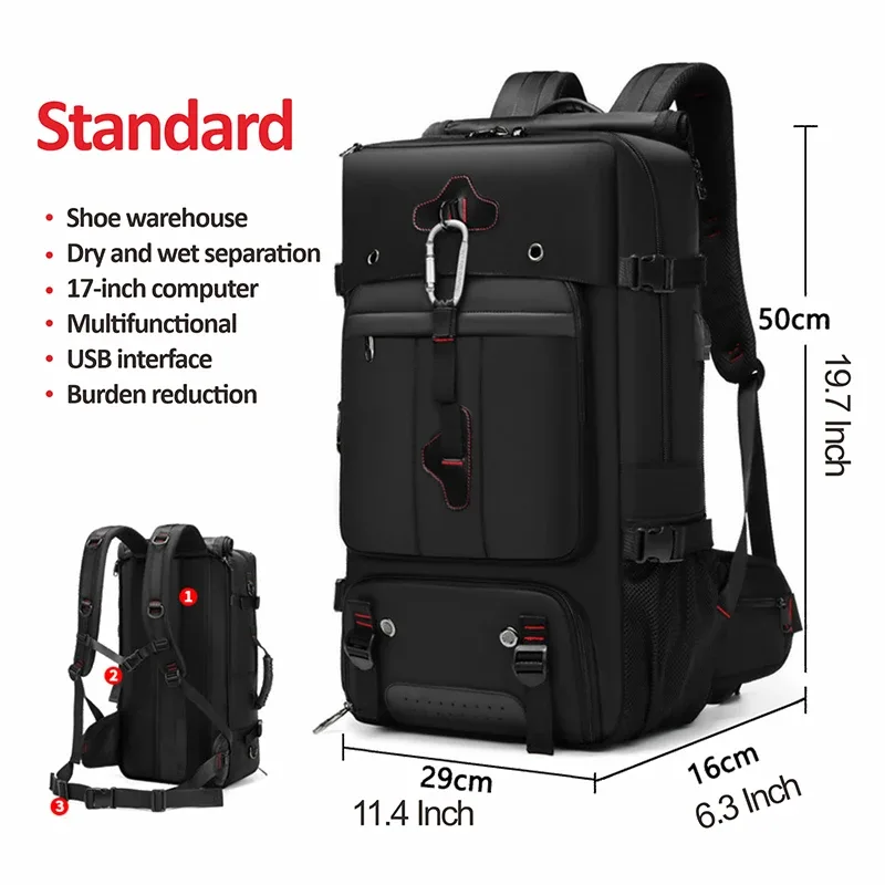 swiss military-sac à dos de voyage étanche multifonctionnel pour homme, sac pour ordinateur portable, sac à bagages d'escalade en plein air, sac à dos de sport, mochila