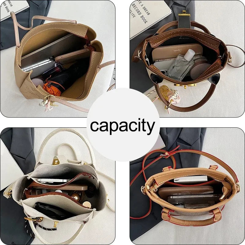 sac fourre-tout fait à la main, sac à main à bandoulière, accessoire artisanal en cuir, ensemble de matériel semi-fini cousu à la main, bricolage