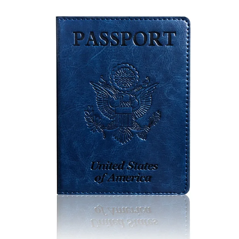couverture de porte-passeport, portefeuille essentiel de voyage, blocage rfid, étui pour cartes en cuir, indispensable pour voyage international, accessoire de voyage