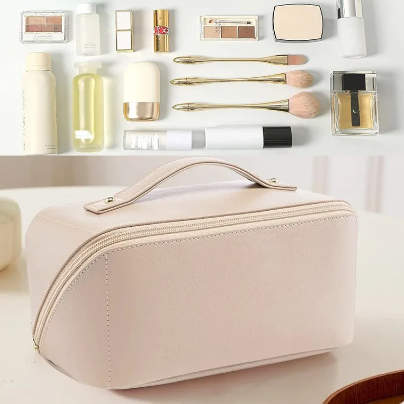 organisateur de maquillage, trousse de toilette féminine, trousse de maquillage, pochette de rangement, boîte de luxe pour dames, trousse à cosmétiques, sac de rangement pour voyage à fermeture éclair
