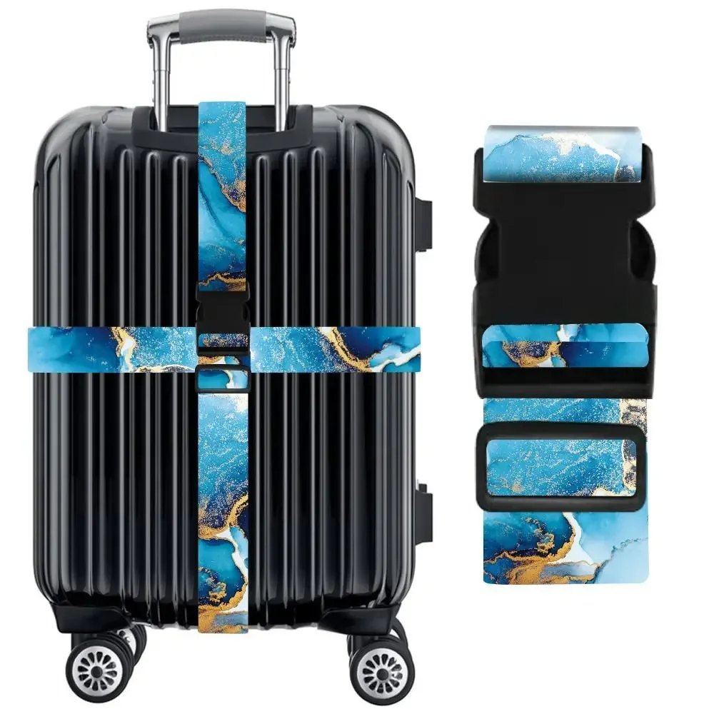 ceinture d'emballage de bagages, impression de mode, sangle de bagage, ceinture d'emballage réglable, sangle environnementcross, faisceau, ceinture d'emballage