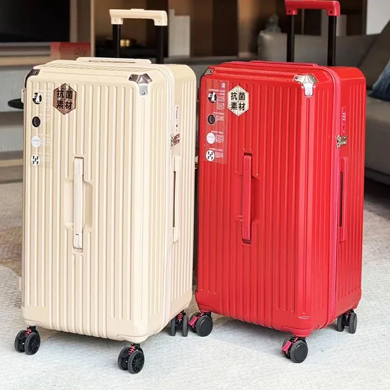 valise rouge 28/36/50 pouces, bagages de grande taille avec cinq roues abs + pc, valises de cabine de 20 pouces, sac de voyage, boîtier de chariot à fermeture éclair