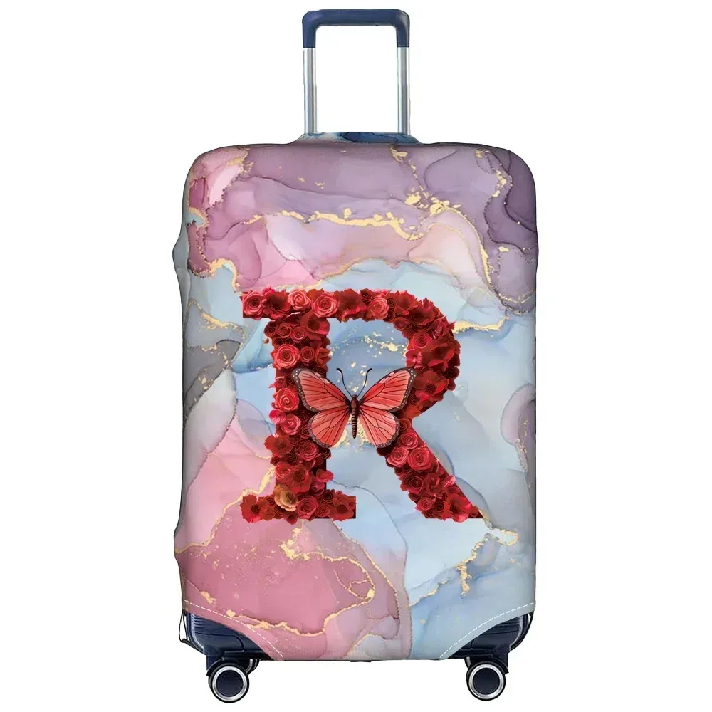 juste de bagage en tissu commandé, protecteur de valise, étui à bagages, étui de valise de for18-32 pouces, série rose rouge, évaluation de voyage
