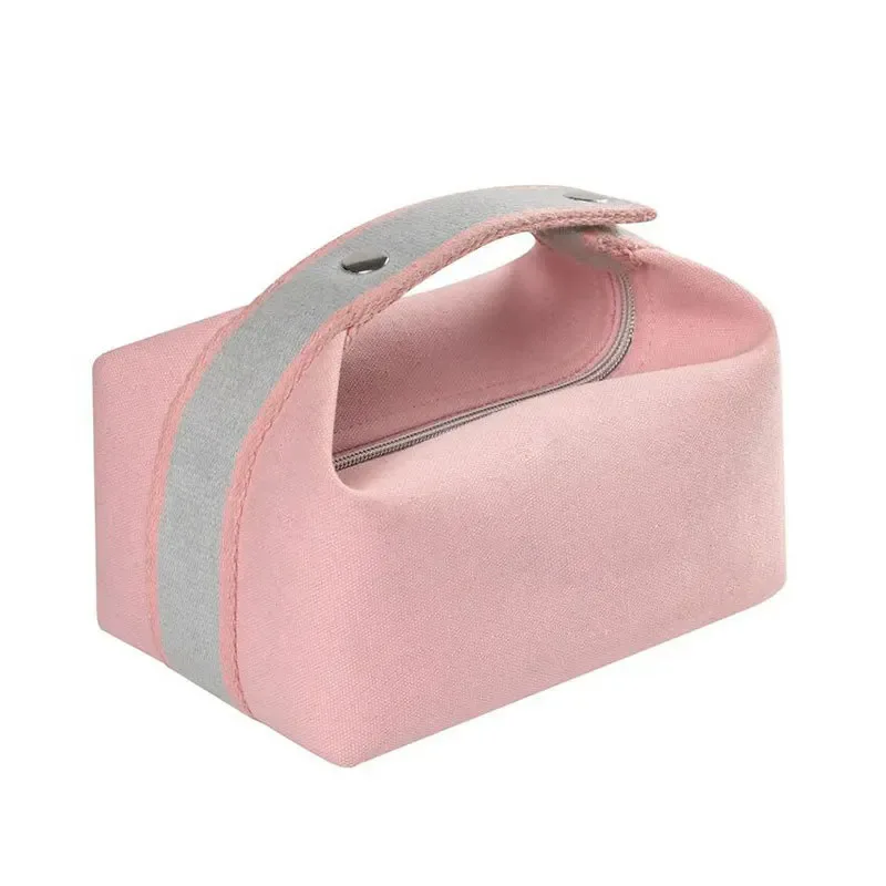 sac en toile à main pour femme, trousse de maquillage portable personnalisable avec nom, sac de rangement de voyage brodé avec nom, cadeau pour fille