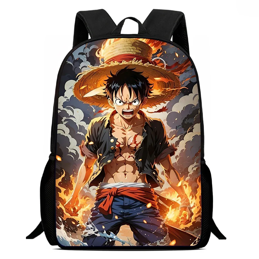sac à dos mochila one piece de 15 pouces, sac à dos d'école léger unisexe pour garçons et filles de 6 à 10 ans, sac à dos de voyage décontracté