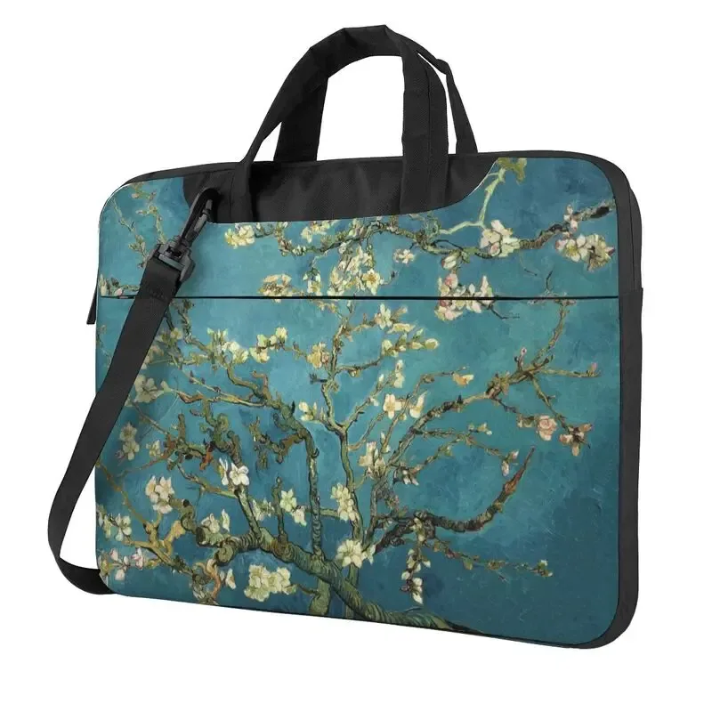 sac pour ordinateur portable vincent van gogh almond blossom, adapté aux ordinateurs portables de 13, 14 et 15,6 pouces, résistant à l'eau, avec poignée