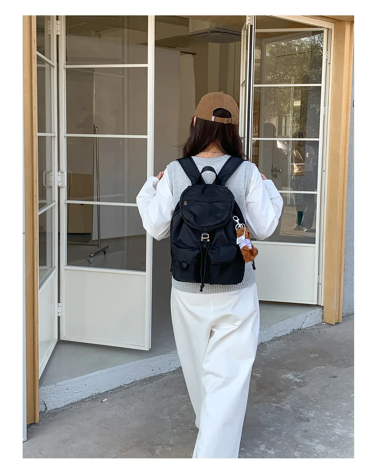 sac à dos en nylon printemps-été, grande capacité, léger, confortable, texture, sac de voyage, sac de banlieue, tendance, sac à dos pour ordinateur portable