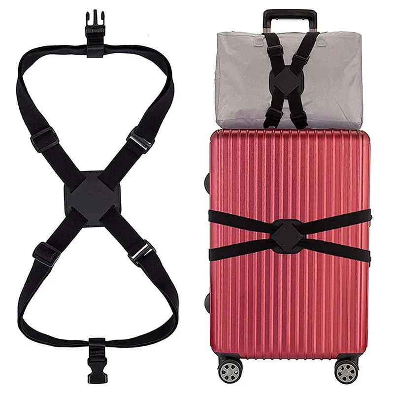 sangle de bagage élastique réglable, bande de fixation pour valise, sangle de fixation de bagages, ceinture de fixation antivol sécurisée pour le voyage