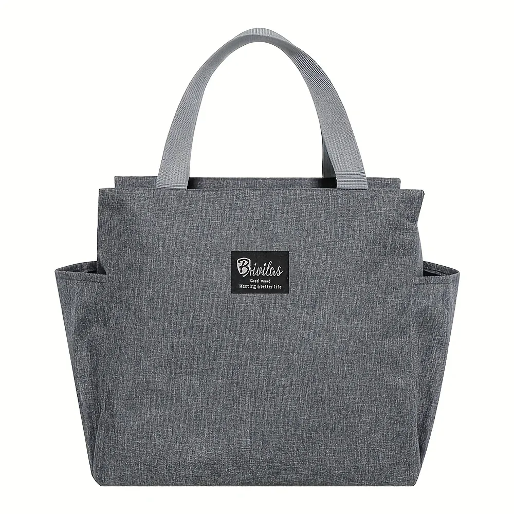 sac fourre-tout isotherme à double poche, sac à lunch isotherme, sac fourre-tout portable sans contact avec les aliments, sac à pique-nique isotherme de grande capacité, sac à lunch lavable avec fermeture éclair, adapté aux pique-niques en plein air, au camping ou à une utilisation quotidienne au travail