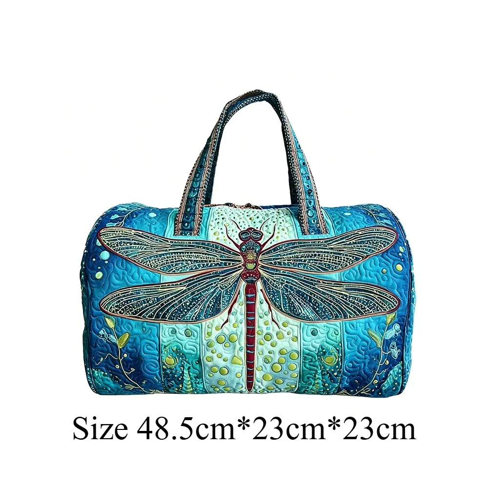 sac de voyage matelassé 3d dragonfly pour femme, sac de week-end, sac de sport, sac de transport artistique, bagage à main, article personnel