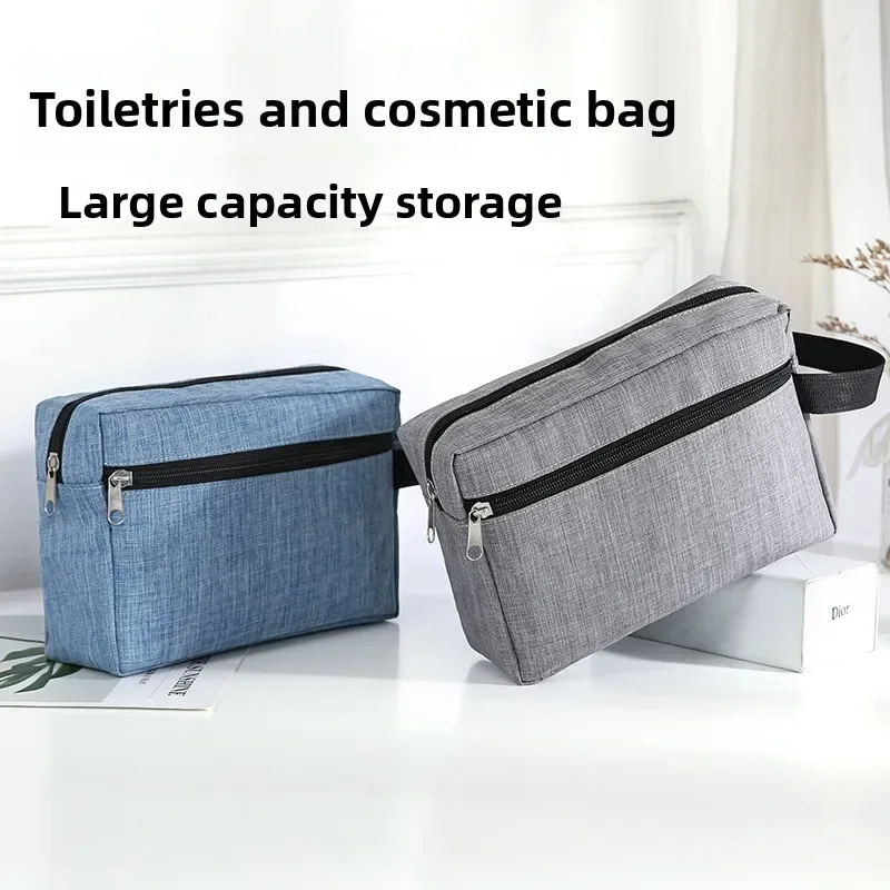 pochette de voyage grande taille 22x16x10cm, sac de rangement polyvalent, kit de toilette portable, organisateur de gadgets numériques, étui de transport compact