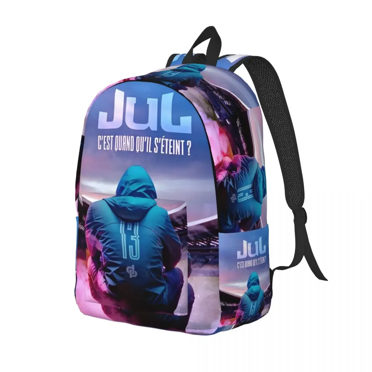 Sacs à dos personnalisés en toile pour chanteur français Jul, pour femmes et hommes, sac étanche pour école, collège, Marseille, sac à livres imprimé
