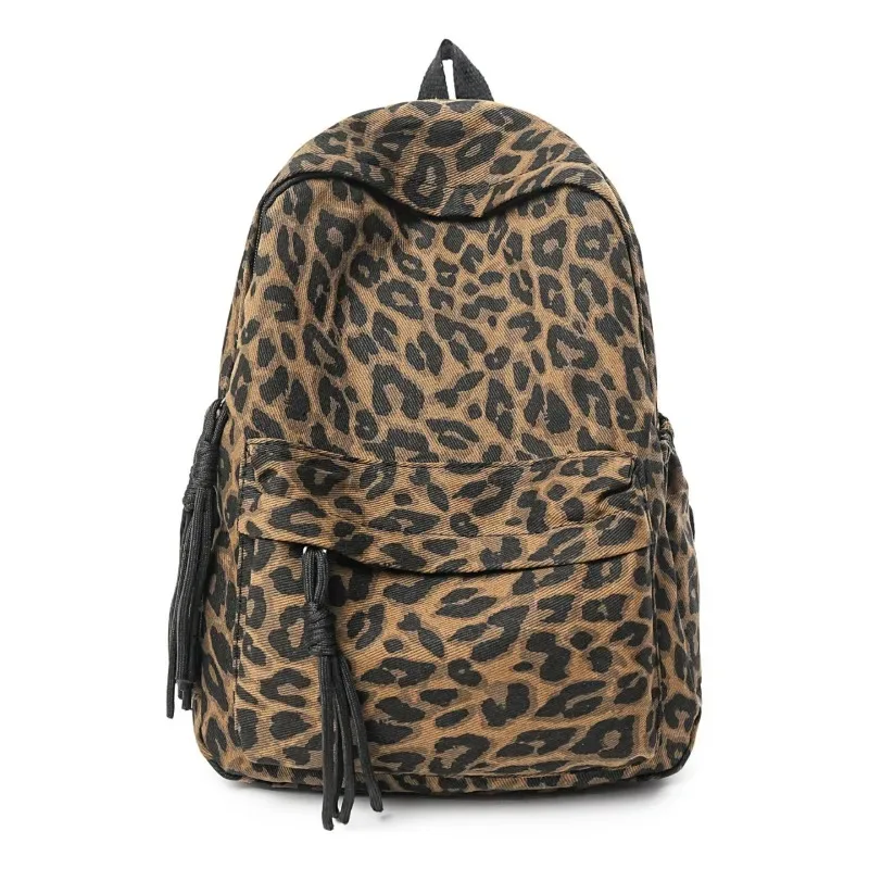 nouveau sac à dos tendance à imprimé léopard pour femmes, sac à dos de voyage décontracté polyvalent, sac à dos style spicy girl, tendance instagram