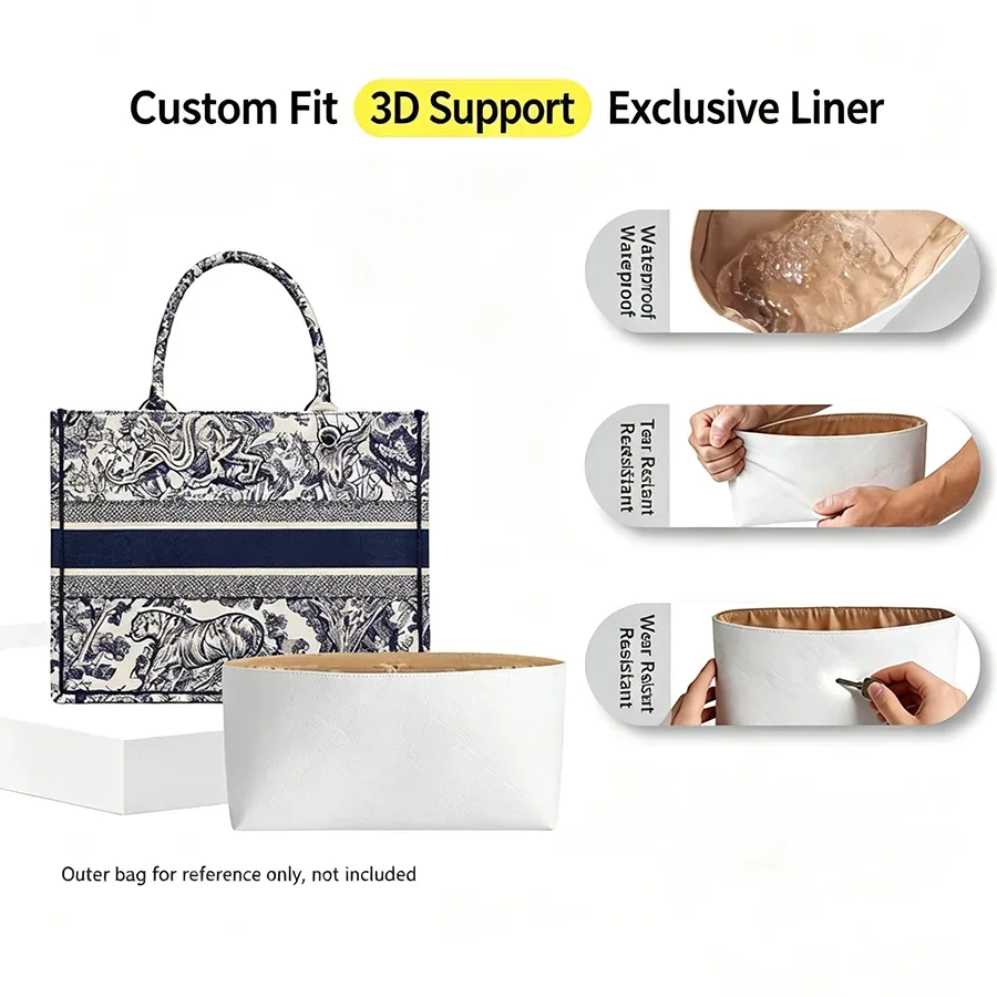 Organisateur de sac pour sac fourre-tout D Book, sac cadeau tendance, support de rangement, accessoire de modification intérieure